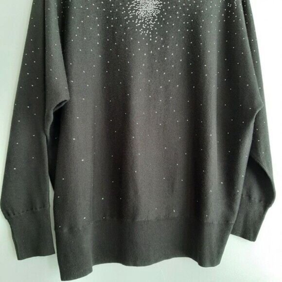 LAURA Dolman Sleeve Light Sweater Rhinestones PLUS Sz 1X - Picture 4 of 8